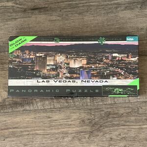Las Vegas Nevada Glow in Dark Jigsaw Puzzle 750 Piece Panoramic 3 Feet Wide